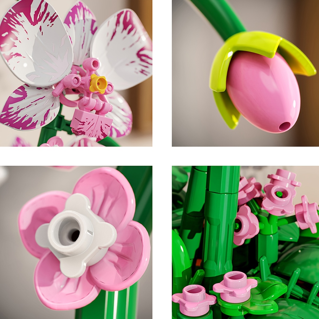 323pcs Orchid Building Blocks Flower Model Set